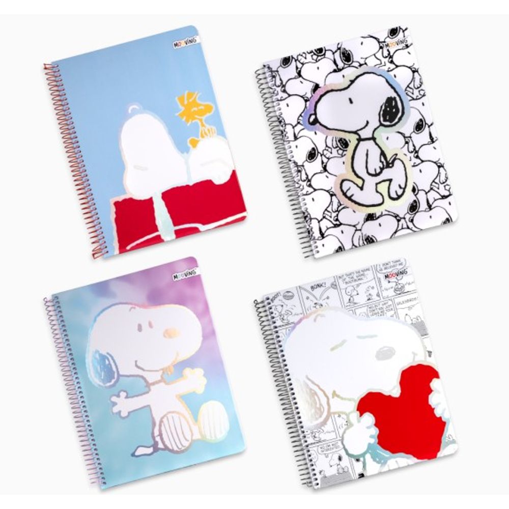 Cuaderno Especial Carta Snoopy 3 Materias 80 Gramos 7 Mm Premium Mooving