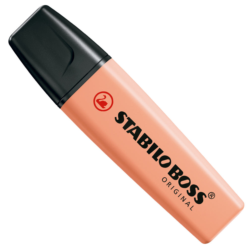 Destacador Escritorio Punta Biselada Naranja Pastel Stabilo