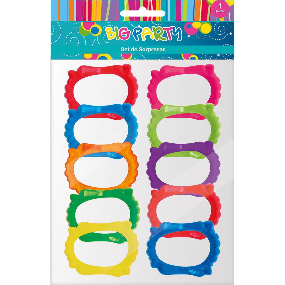 Set Sorpresa Dientes Bolsa Con  Header 10 Unidades Big Party