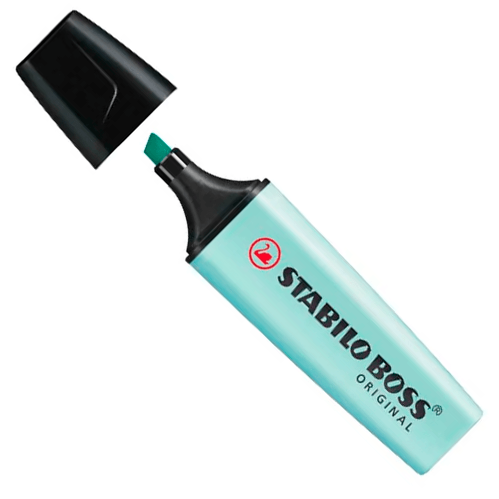 Destacador Escritorio Punta Biselada Turquesa Pastel Stabilo