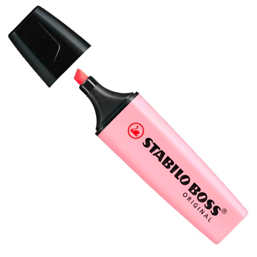 Destacador De Escritorio Punta Biselada Rosa Pastel Stabilo