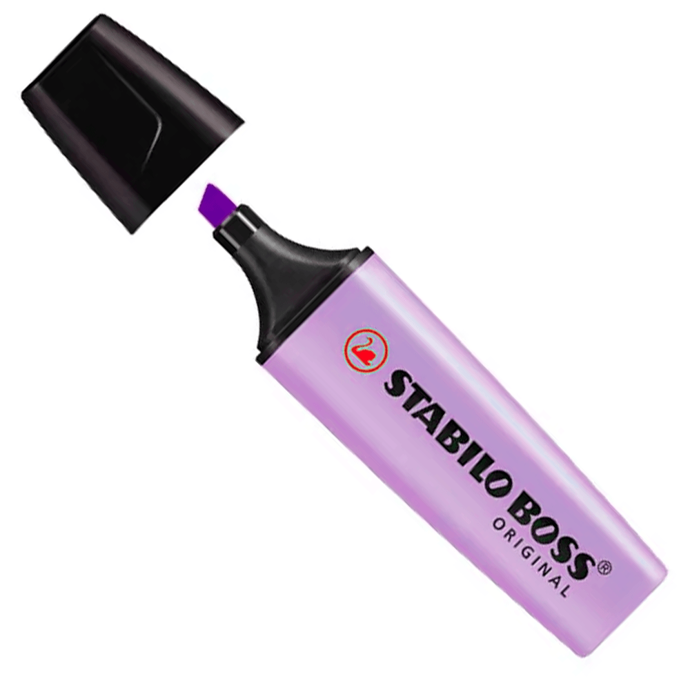 Destacador De Escritorio Punta Biselada Lila Pastel Stabilo