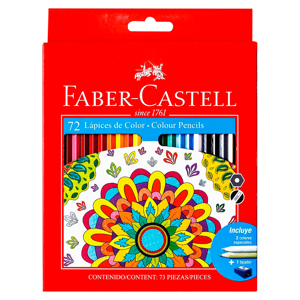 Lapices 72 Colores Hexagonales Faber Castell