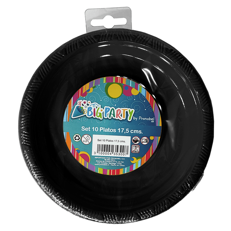 Set-Platos-Negro-175Cm--10-Unidades-Big-Party