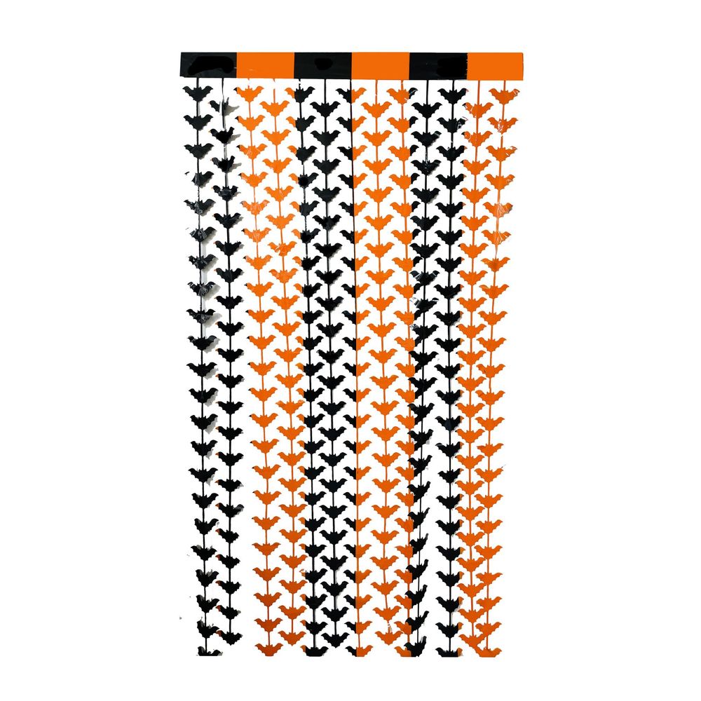 Cortina Bat Negro/Naranjo 1 x 2Mt Big Party
