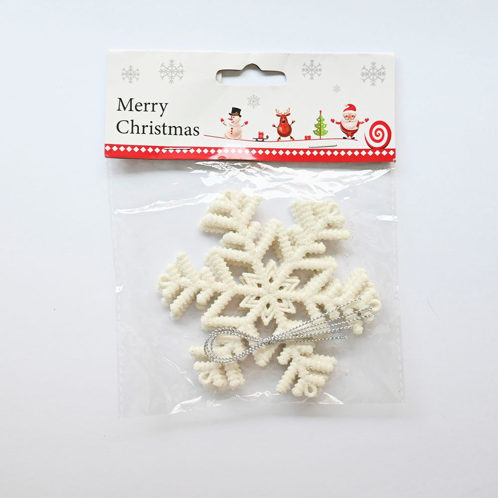 Set 3 Estrella De Nieve 10 Cm Big Party