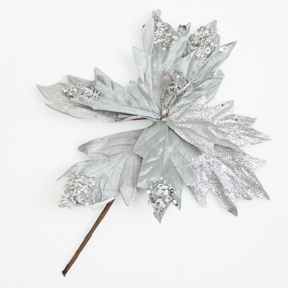 Flor Plateada 27 x 18 Cm Big Party