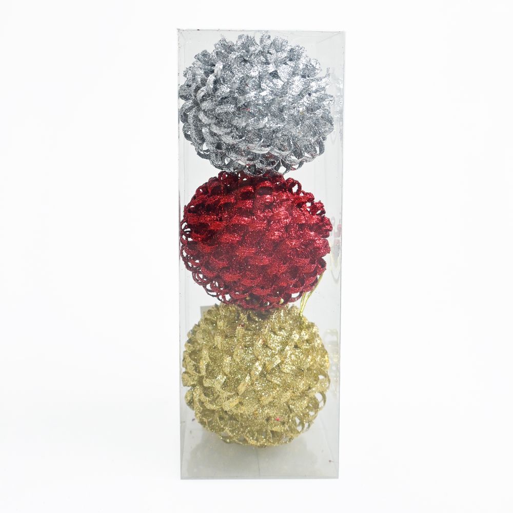 Set 6 Pinos Glitter 8 Cm Big Party