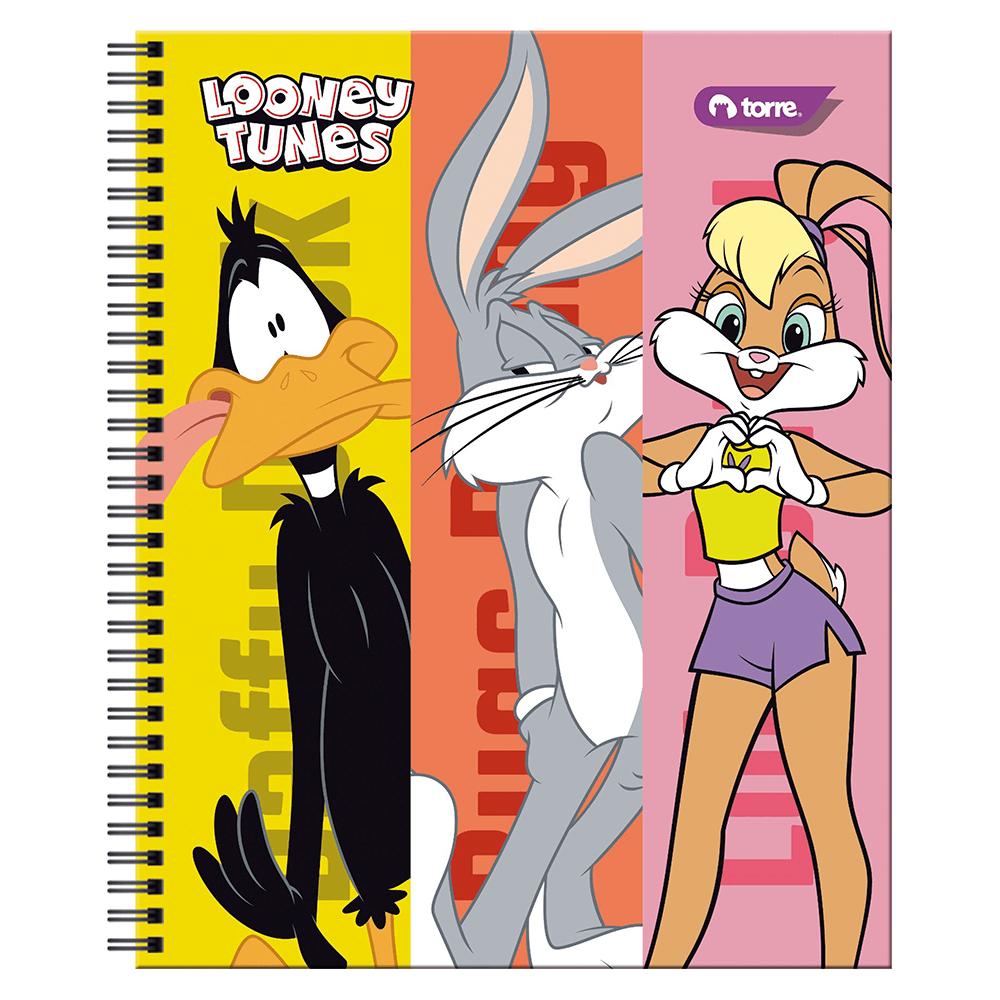 Cuaderno Universitario Looney Tunes 7 Mm 100 Hojas Torre