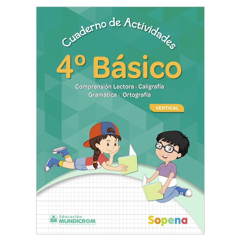 Libro Actividades Caligrafia Vertical Cuarto Basico Sopena