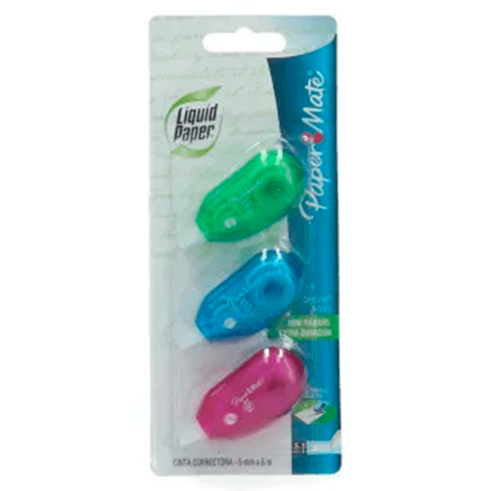 Corrector Cinta 6 Mt 3 Undry Line Mini Liquid Paper