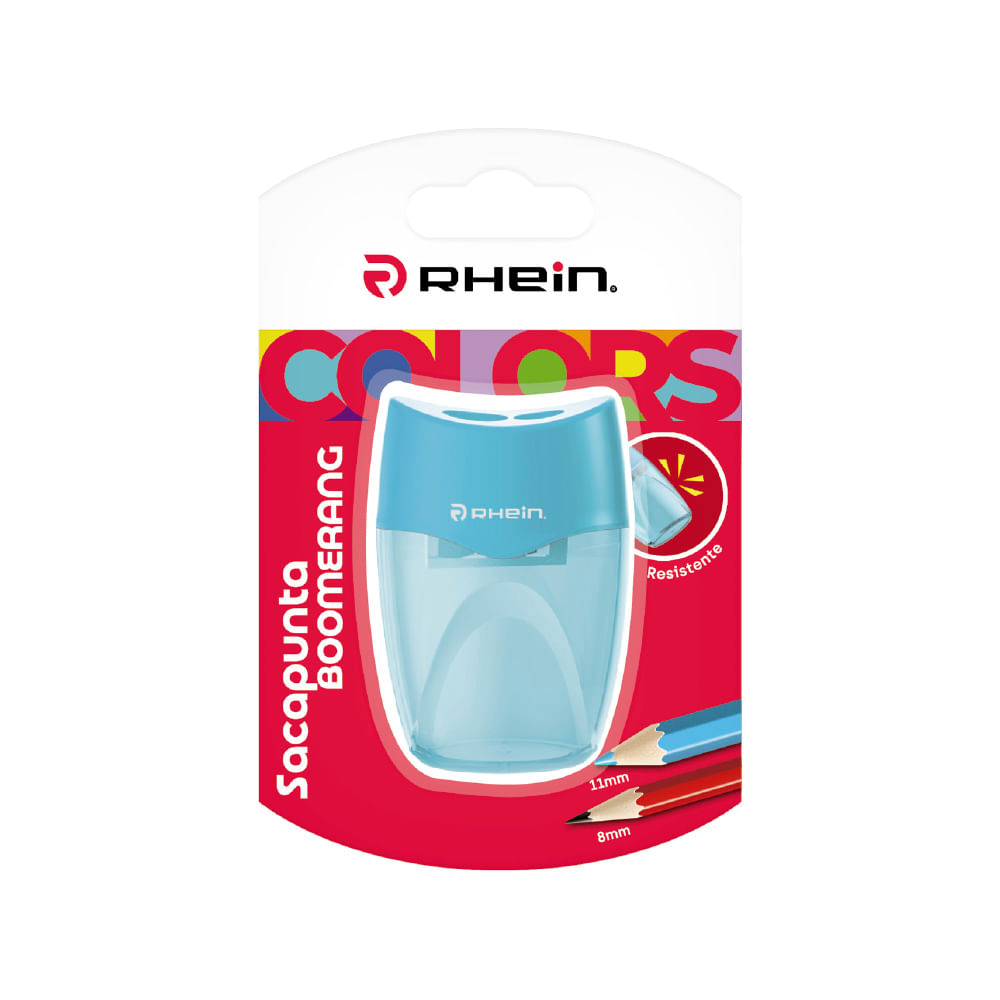 Sacapuntas Boomerang Doble Con Deposito Blister Rhein