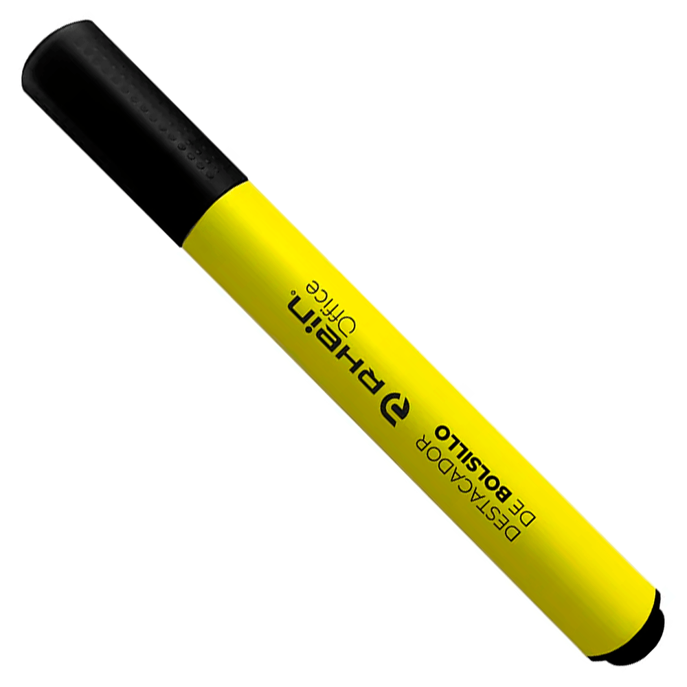 Destacador De Bolsillo Punta Biselada Amarillo Rhein