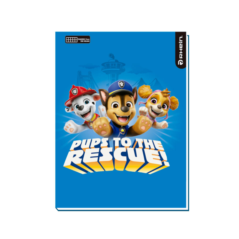 Cuaderno College Paw Patrol 80 Hojas 7 Mm Rhein