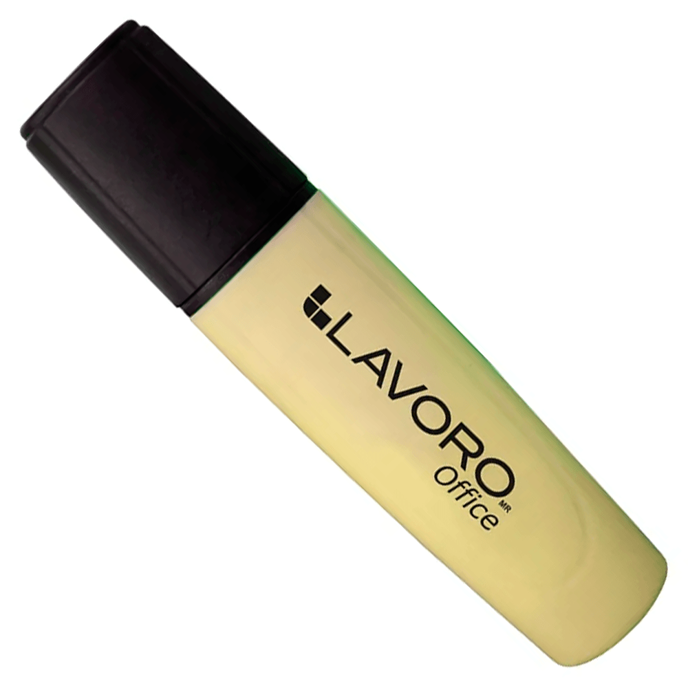 Destacador De Escritorio Punta Biselada Amarillo Pastel Lavoro