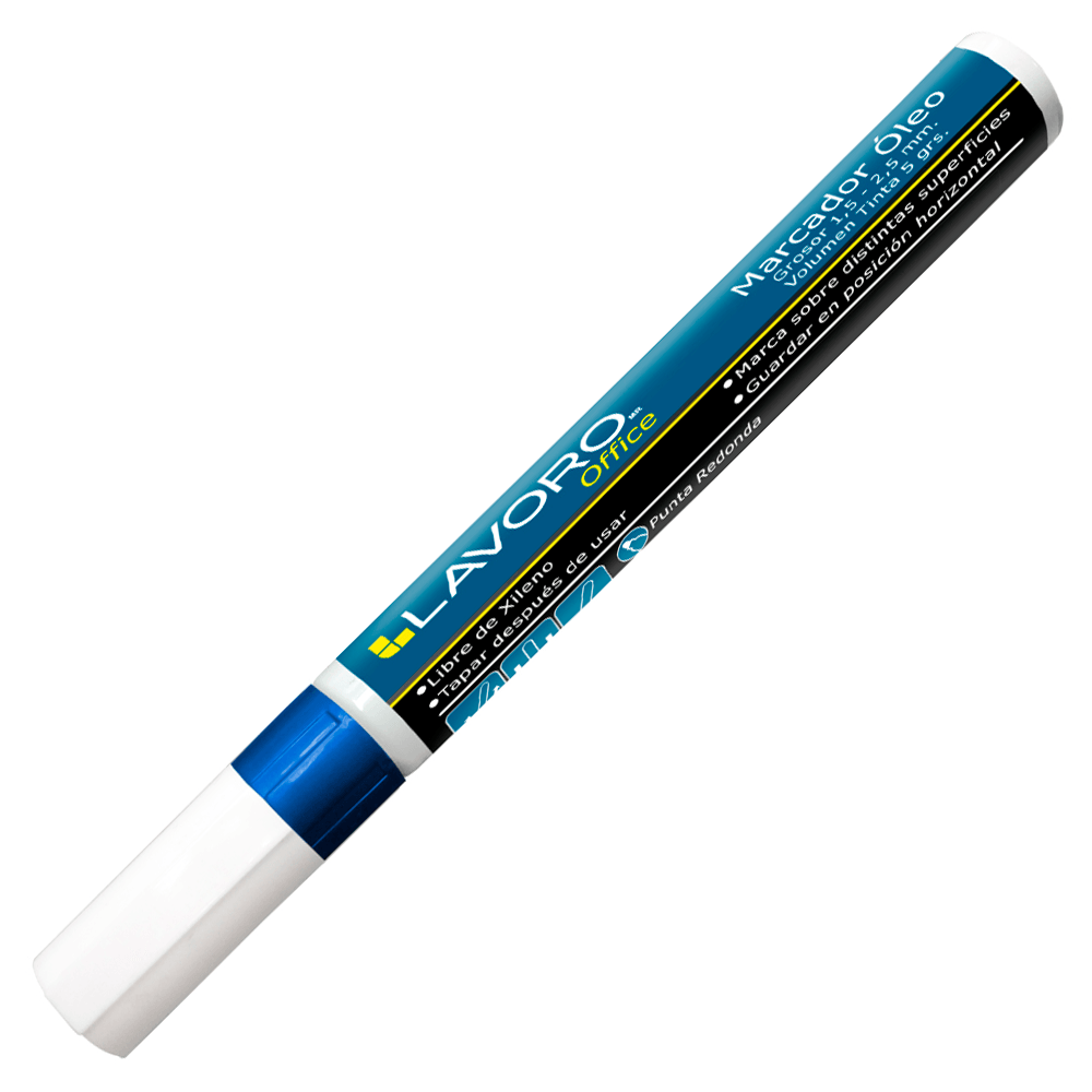 Marcador Permanente Oleo Plateado Lavoro