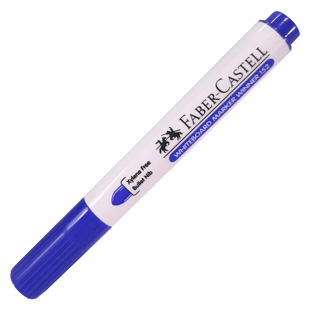 Marcador De Pizarra Punta Redonda Azul Faber Castell