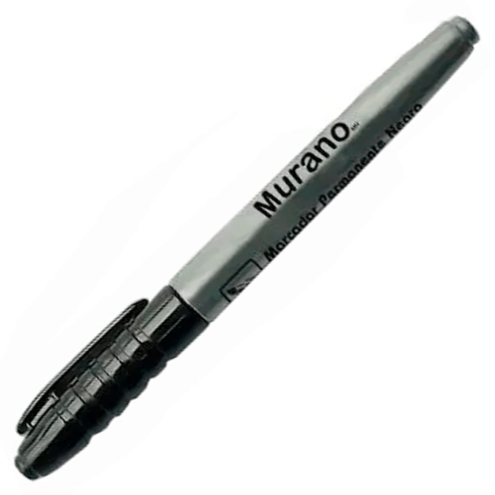 Marcador Permanente Punta Media  Negro Murano