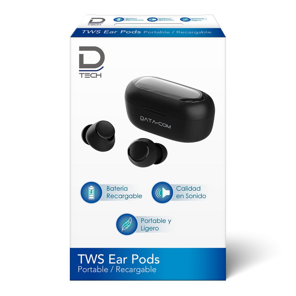 Ear Pods V53 Negro Datacom