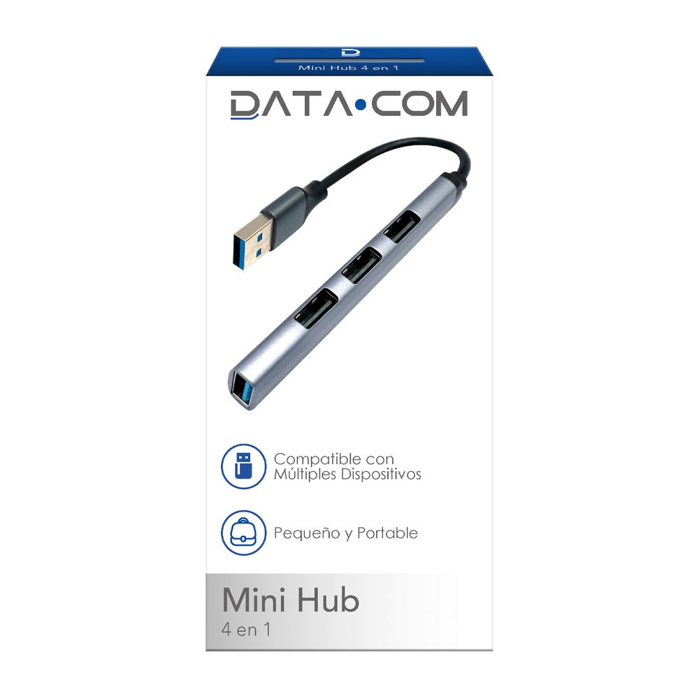 Mini Hub USB 4 en 1 Datacom