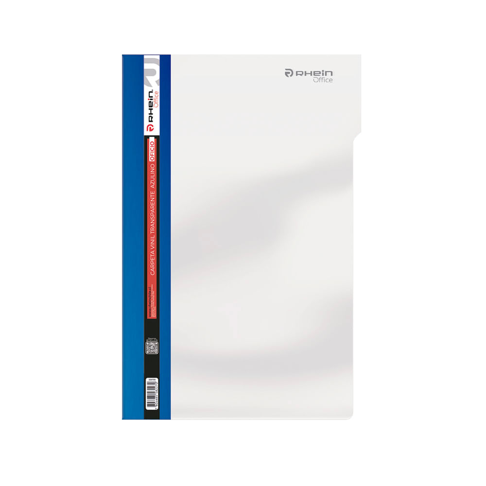 Carpeta Vinil Transparente Oficio Azulino Rhein
