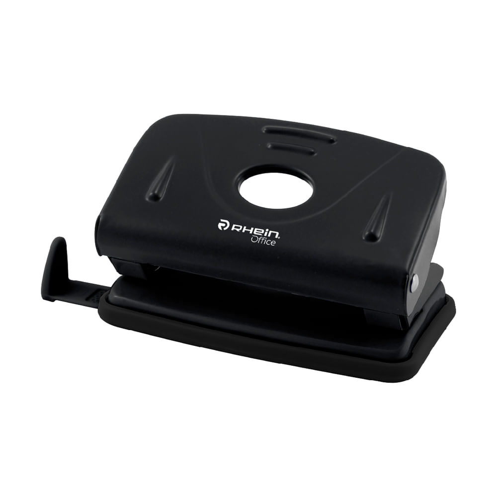 Perforadora Pequeña Metal 10 Hojas Negra Rhein