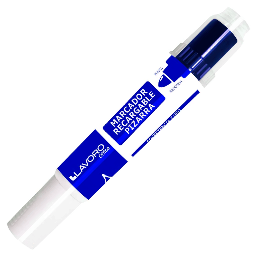 Marcador Pizarra Recargable Punta Redonda Azul 1 unidad Lavoro