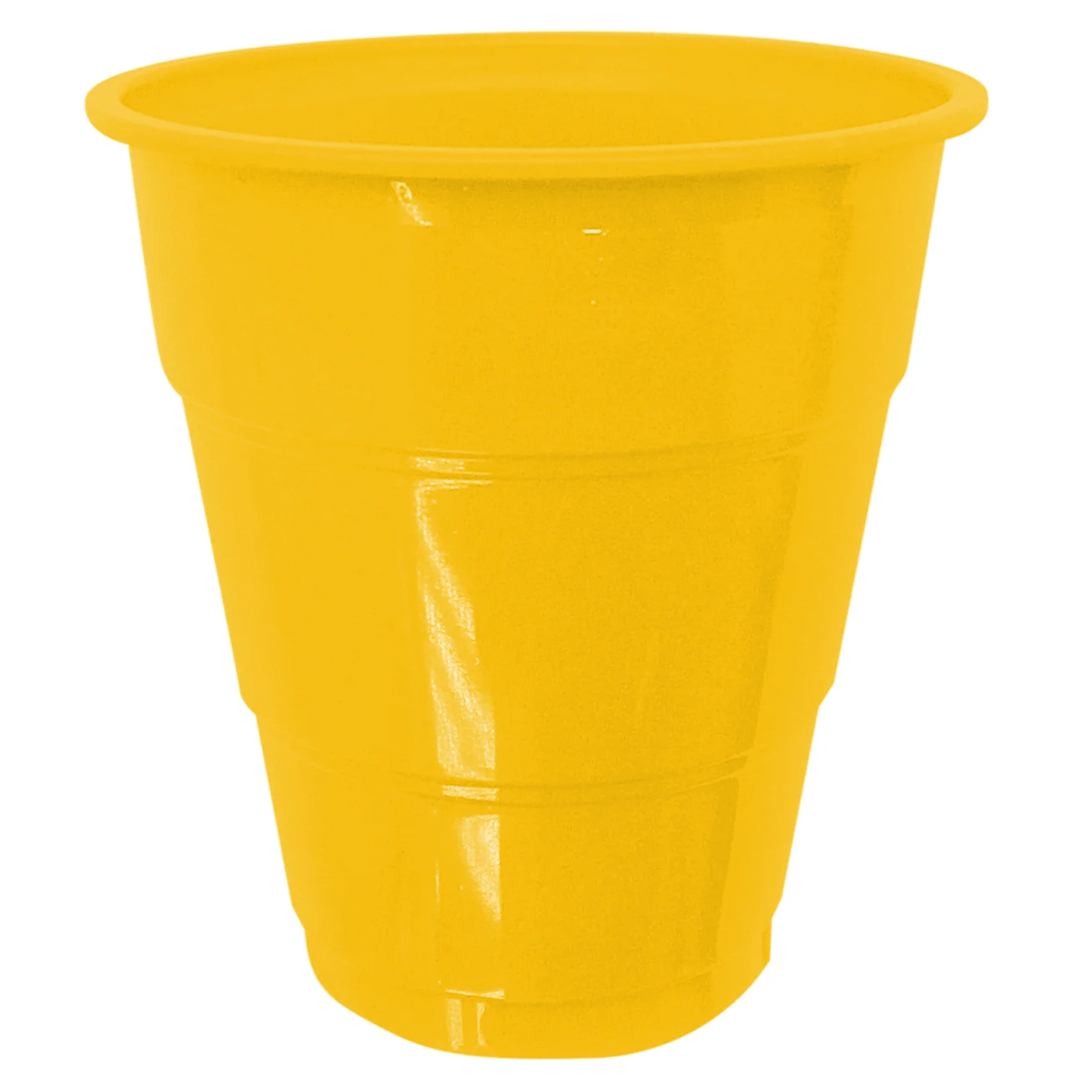 Vasos Plasticos Color Amarillo 210 Cc 10 Unidades Big Party