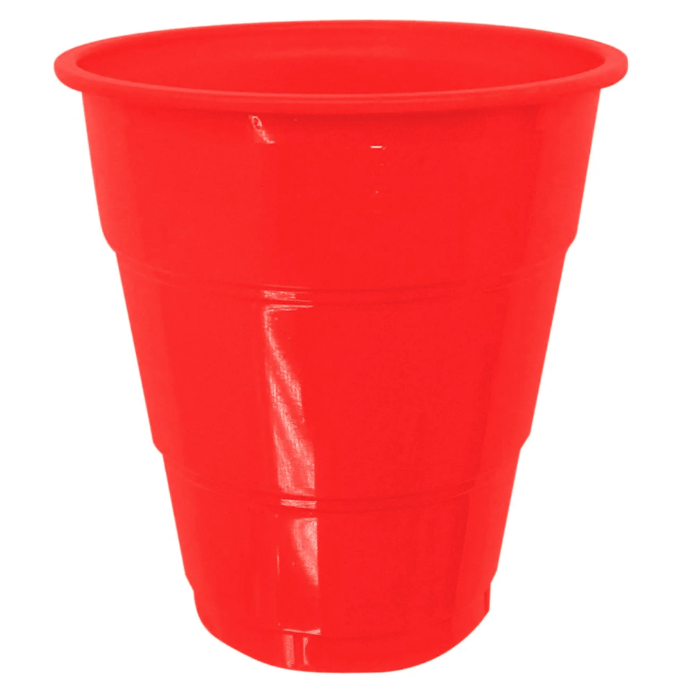 Set Vasos Color Rojos 207  Cc 10 Unidades Big Party
