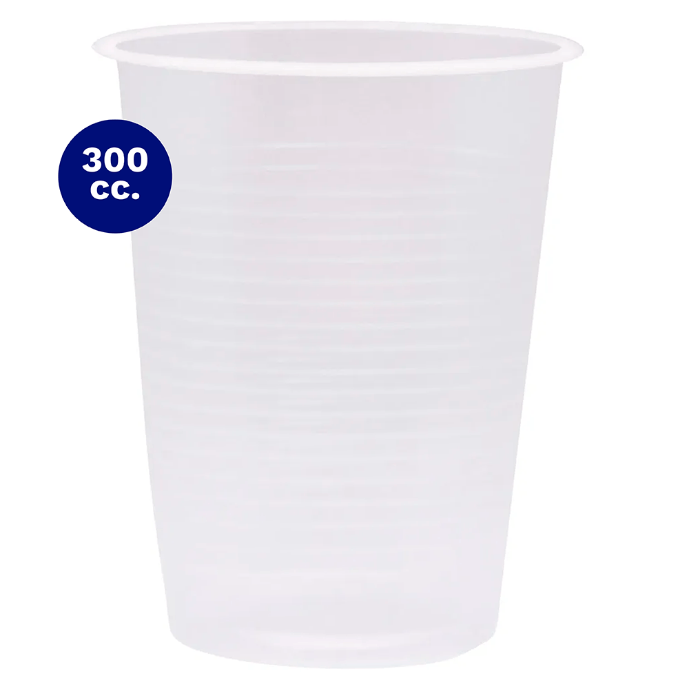 Vasos Plasticos Color Blanco 300  Cc 25 Unidades Big Party