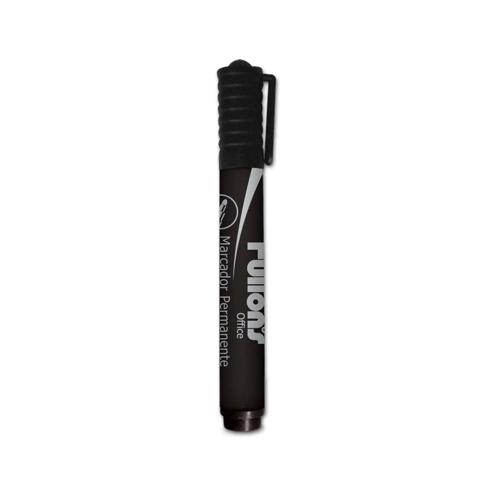 Marcador Permanente Punta Redonda Negro Fultons