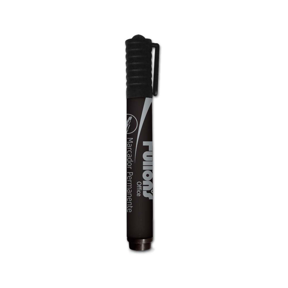 Marcador Permanente Punta Biselada Negro Fultons