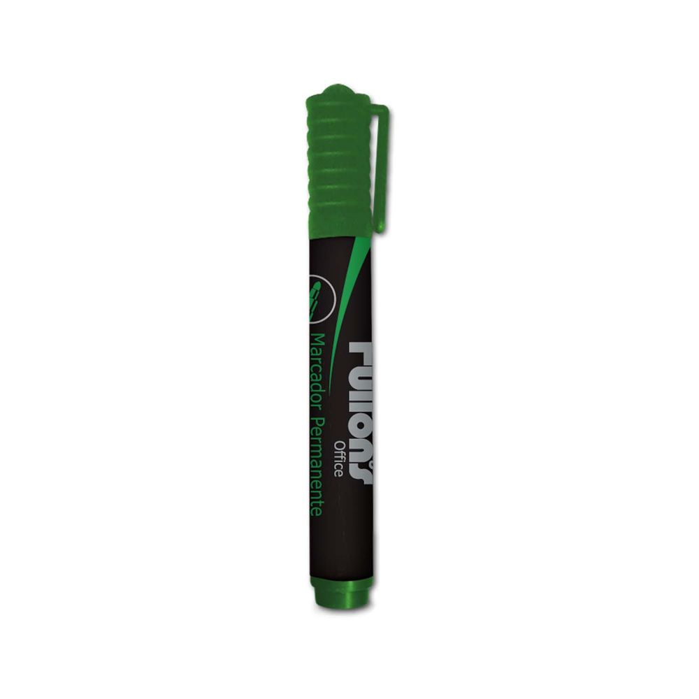 Marcador Permanente Punta Redonda Verde Fultons