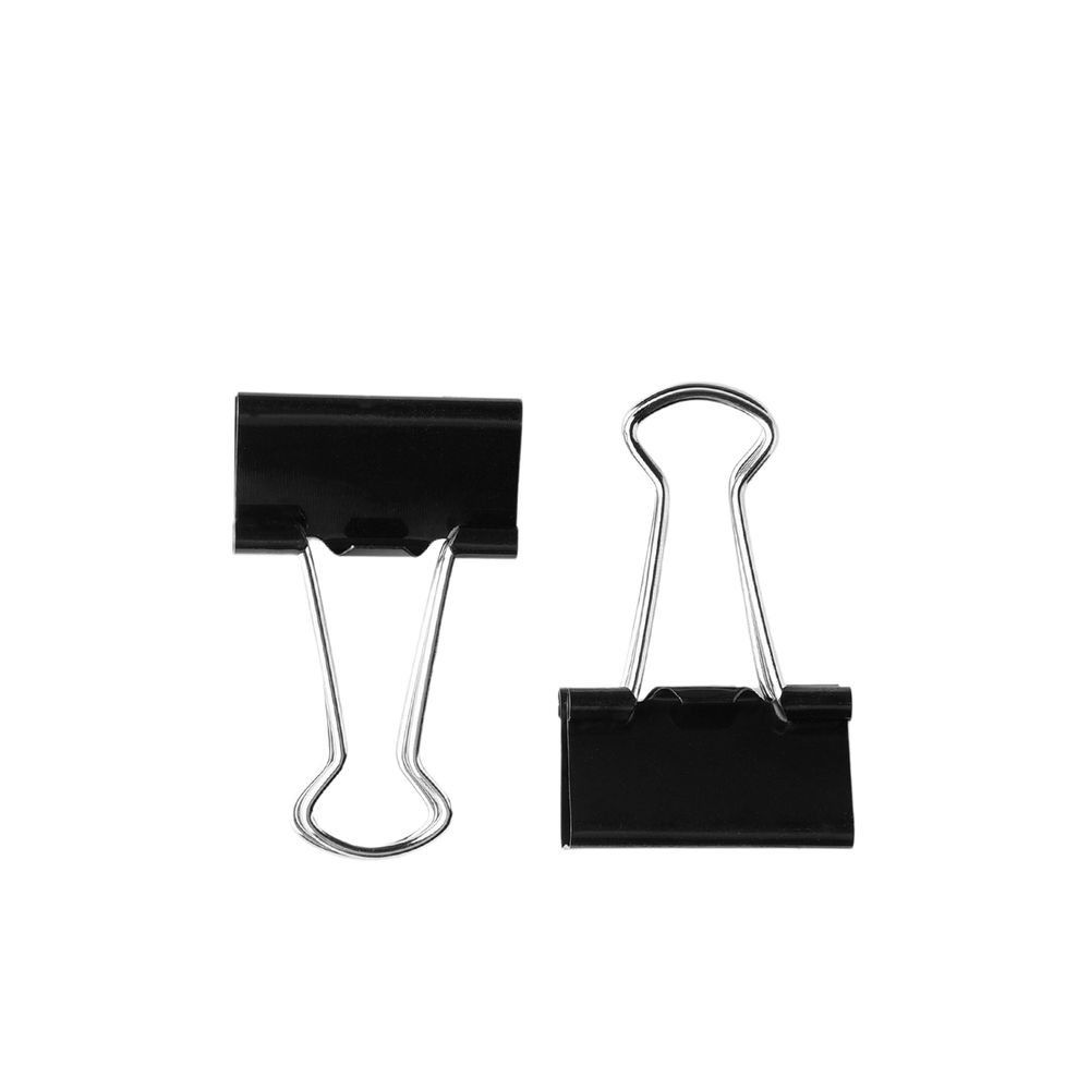 Clip Doble Negro 25 Mm 12 Unidades Torre