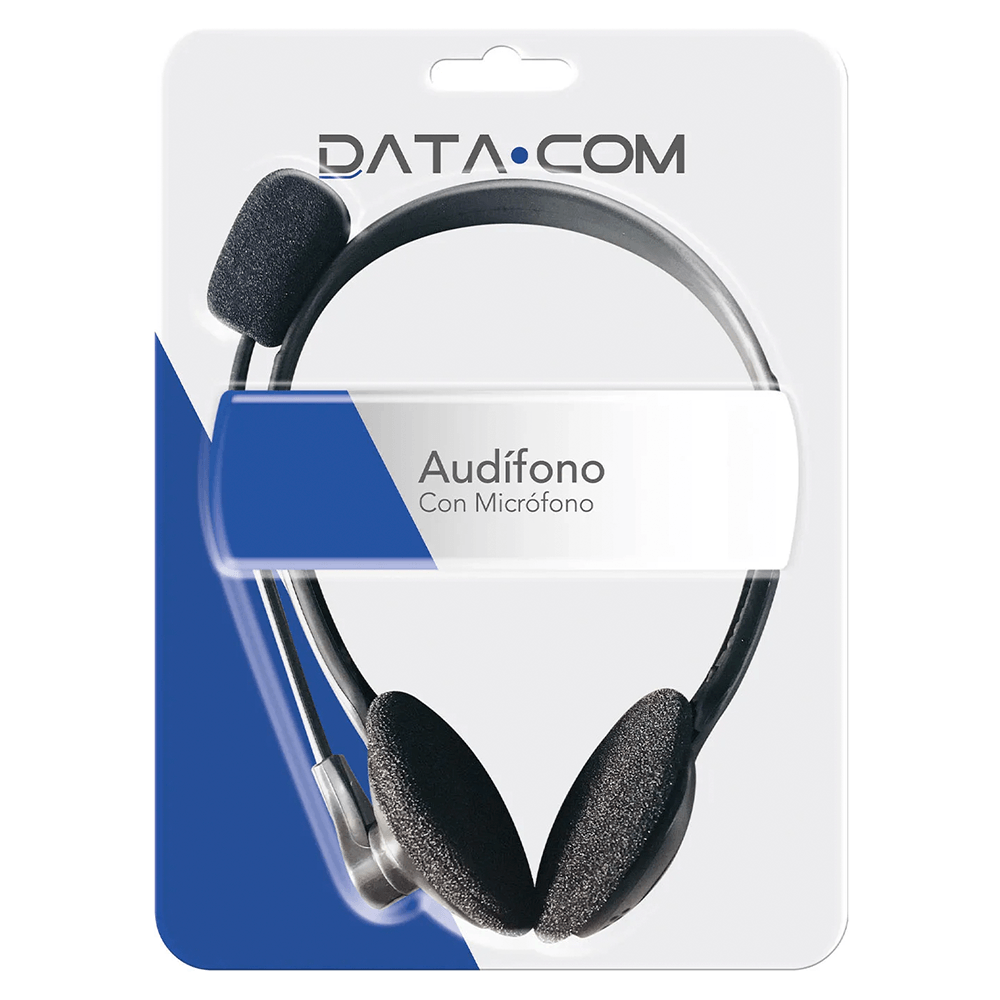 Audifono Con  Microfono Jack 3 5 Negro Datacom
