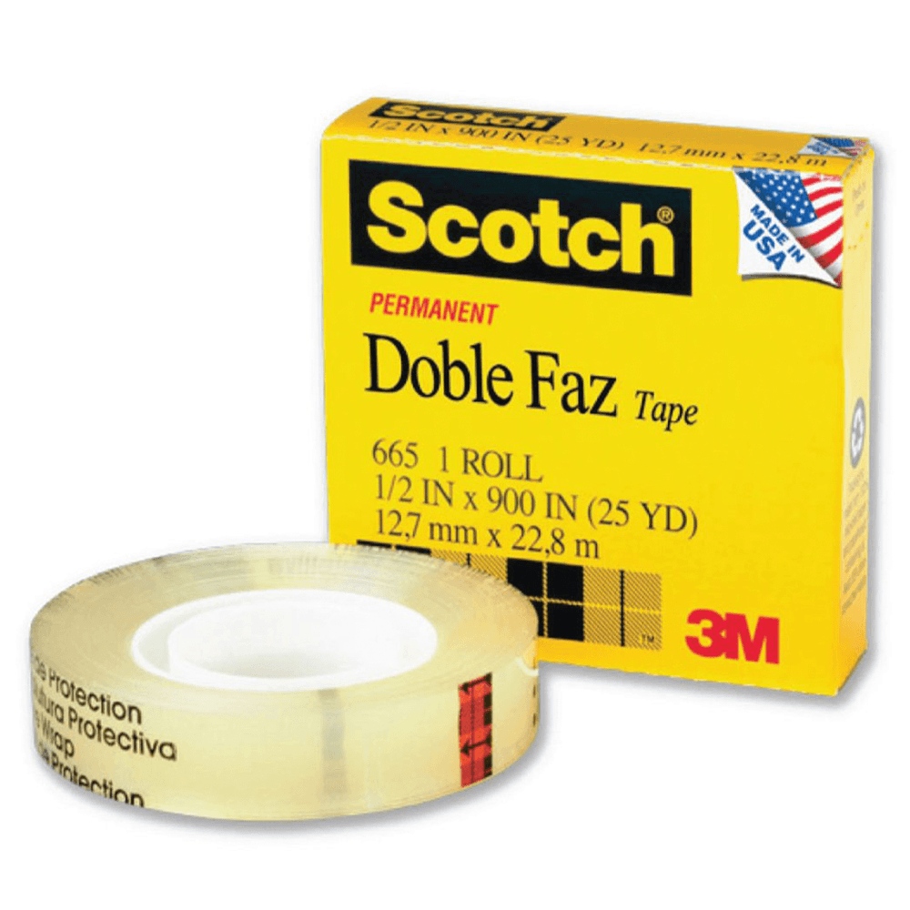 Cinta Adhesiva Doble Contacto 12 Mm x 228 Mt Scotch