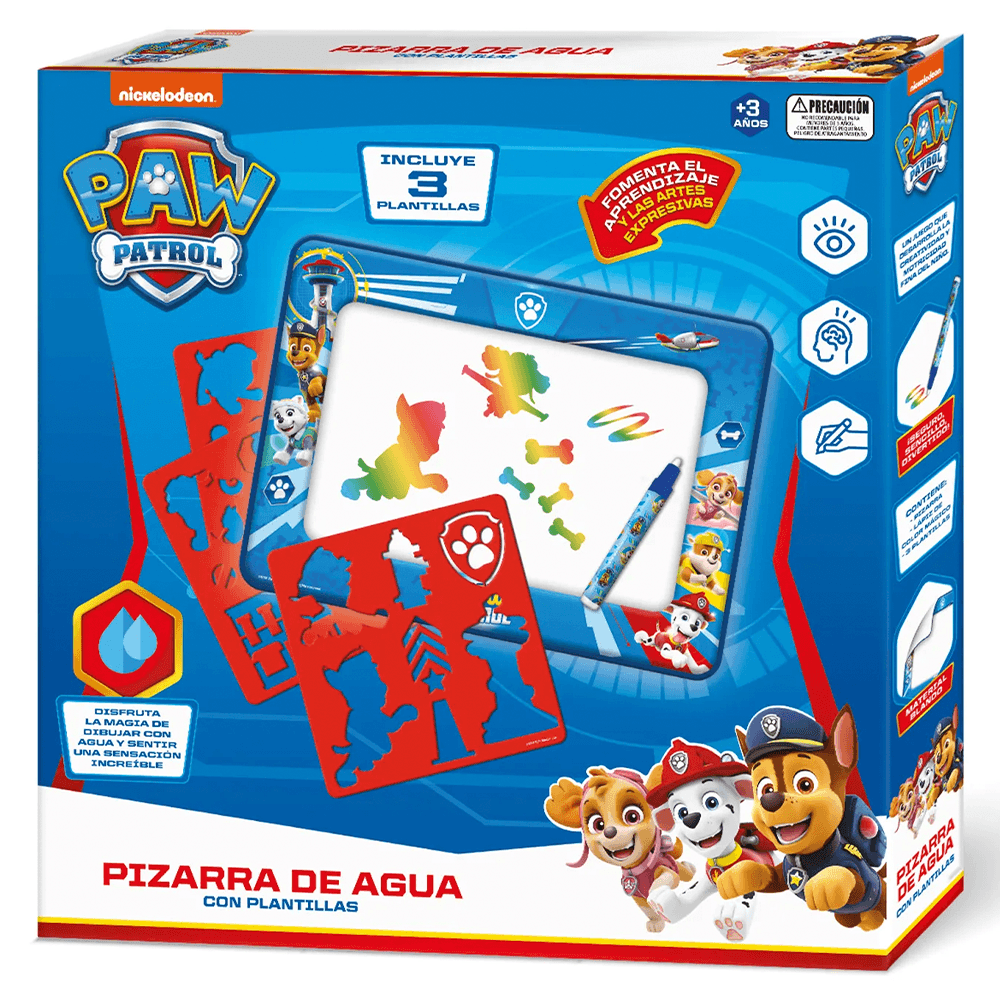 Pizarra De Agua Con  Plantillas Paw Patrol