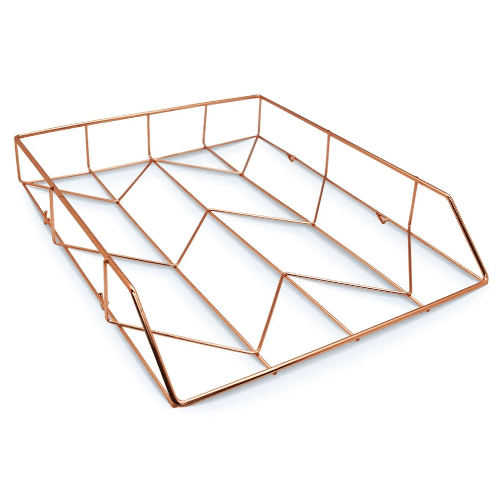 Bandeja Metal Rejilla 25 5X31,4 Cm Rose Gold Lavoro