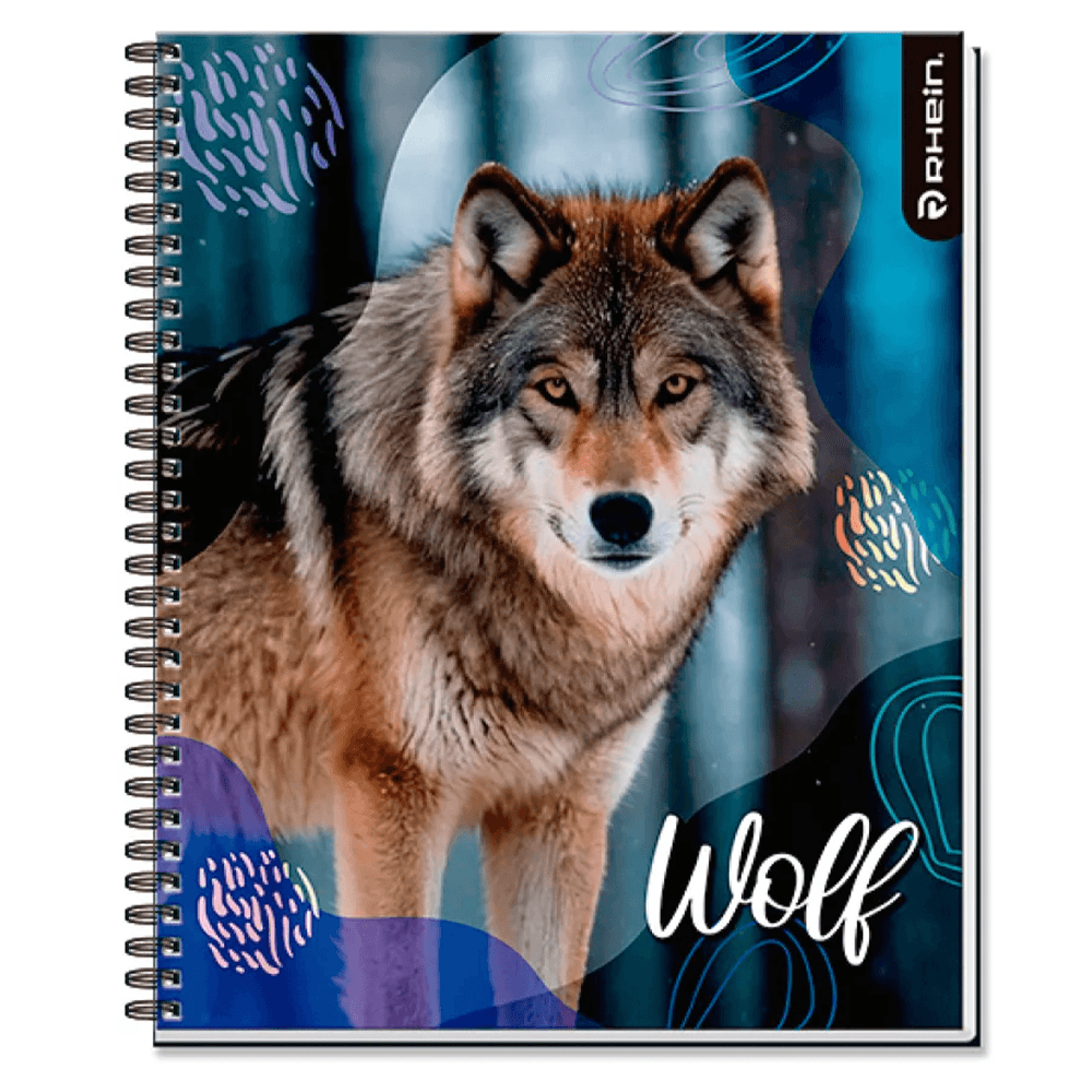 Cuaderno Universitario Wild Life 100 Hojas Cuadros 7 Mm Diseño 2 Rhein