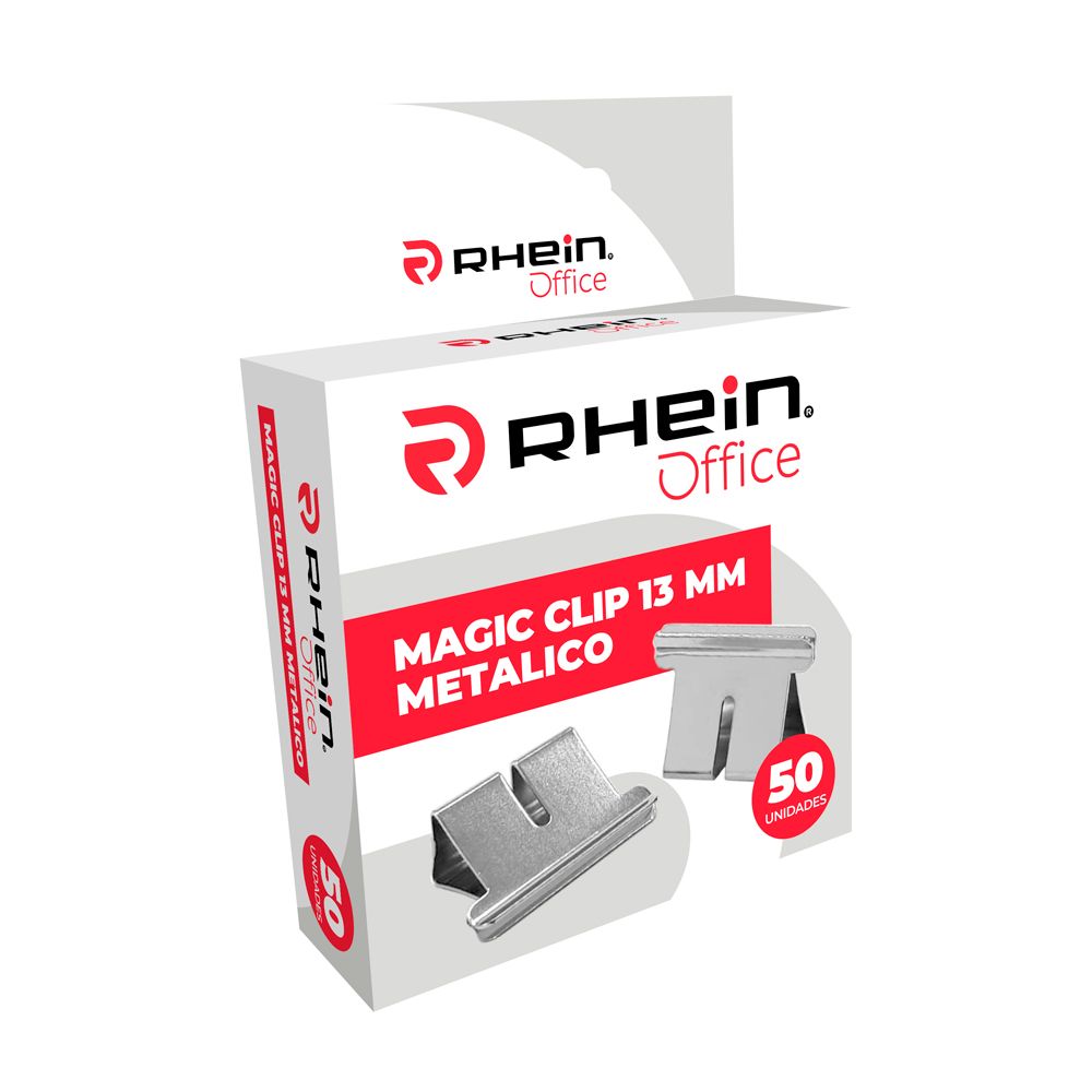 Repuesto Para Magic Clip 13 Mm Metalico 50 Unidades Cromado Rhein