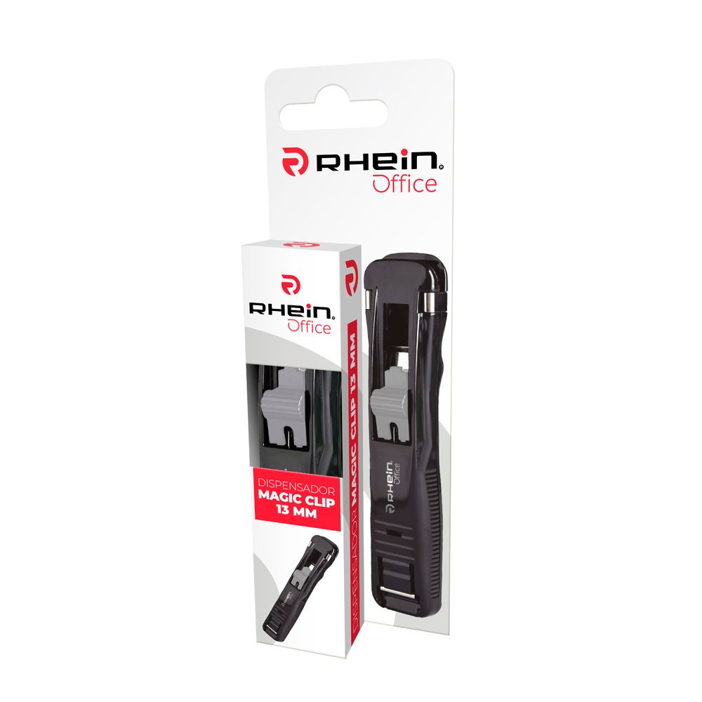 Dispensador Magic Clip 13 Mm Mediano Gris Rhein