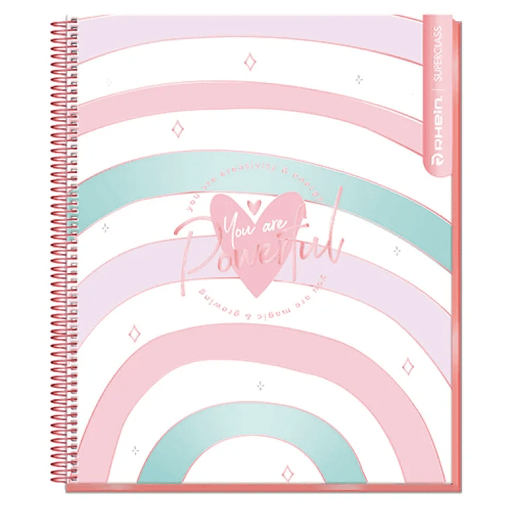 Cuaderno Especial Super Class 1/2 Oficio Pastel 120 Hojas Puntos 5Mm 70 Gr Rhein