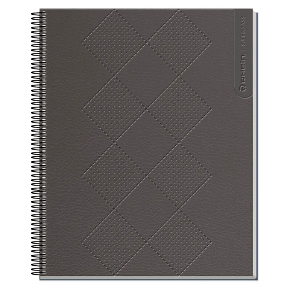 Cuaderno Especial Super Class 1/2 Oficio Leather 120 Hojas Puntos 5Mm 70 Gr Rhein