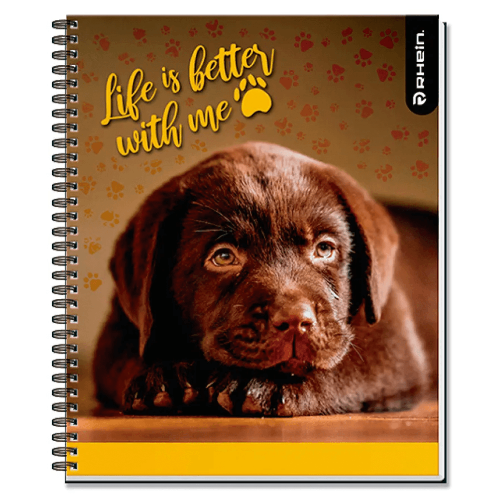 Cuaderno Universitario Puppies 100 Hojas Cuadros 7Mm Rhein