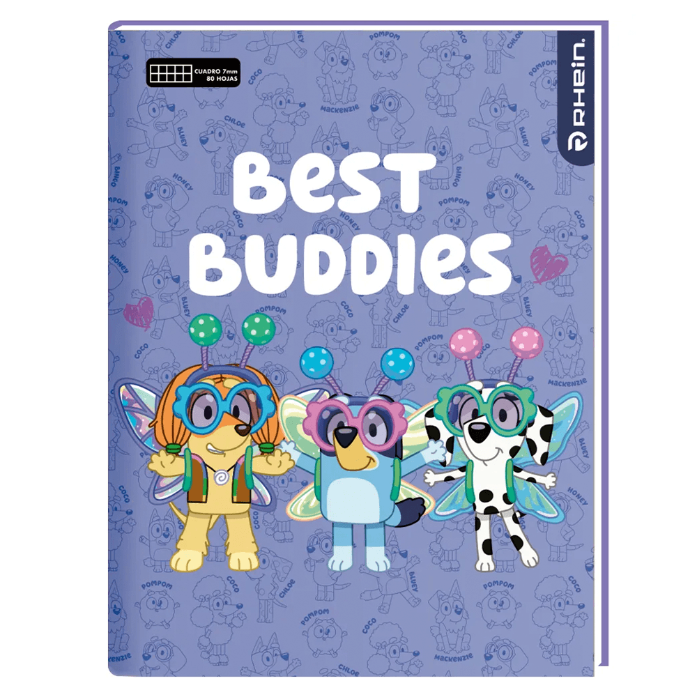 Cuaderno College Bluey 80 Hojas 7 Mm Diseño 1 Rhein