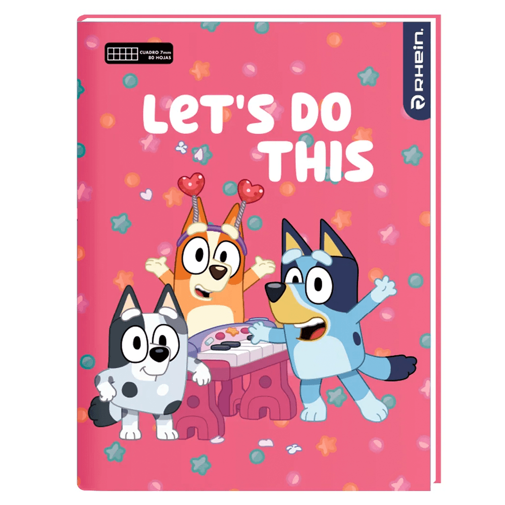 Cuaderno College Bluey 80 Hojas 7 Mm Diseño 2 Rhein