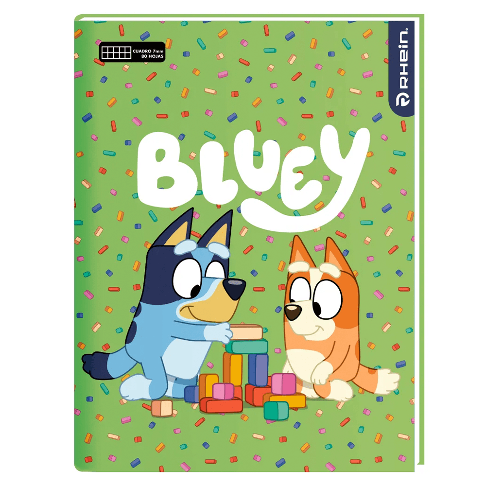Cuaderno College Bluey 80 Hojas 7 Mm Diseño 3 Rhein