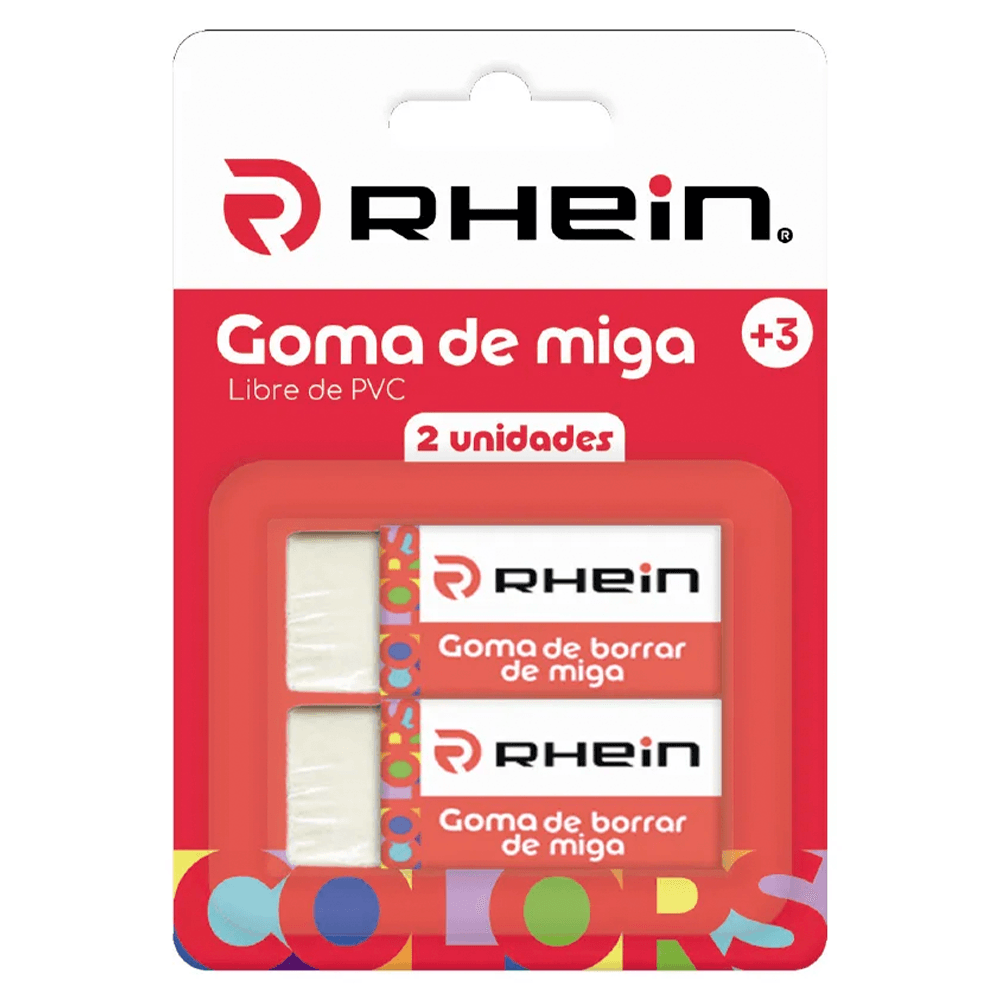 Goma De Borrar Miga Blister 2 Unidades  Rhein