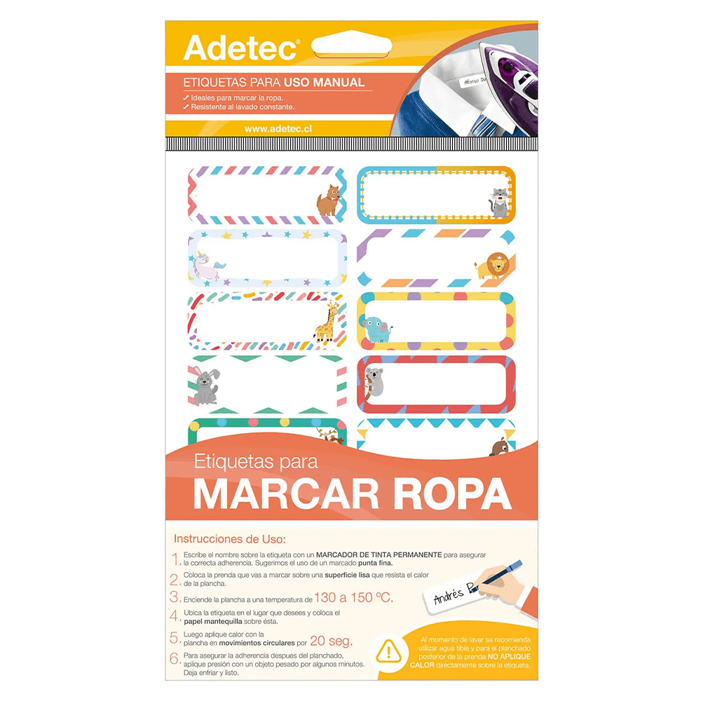 Etiqueta Para Marcar Ropa 63 x 25 Mm Adetec