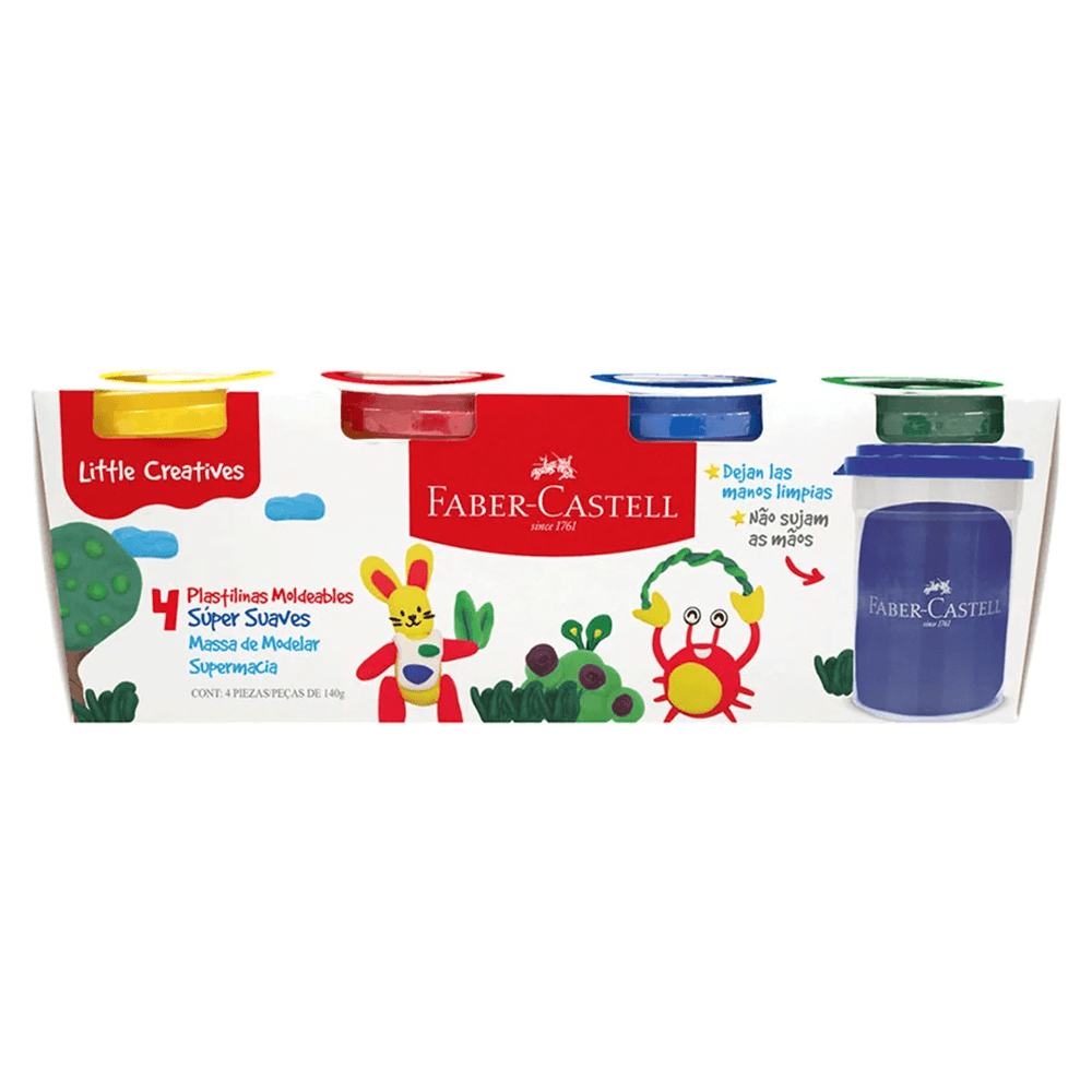 Plastilina Súpersuave 140g x4 Faber Castell